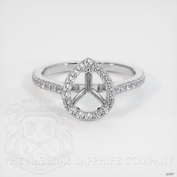 10K White Gold Pave Ring Setting
