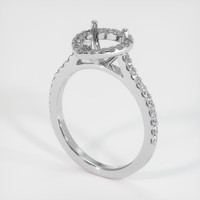 14K White Gold Pave Ring Setting Video