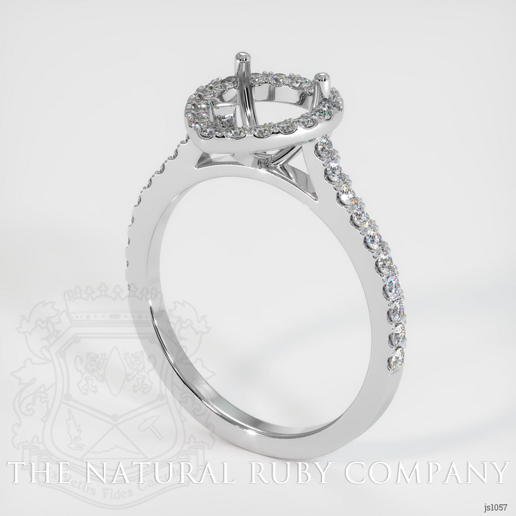 14K White Gold Pave Ring Setting
