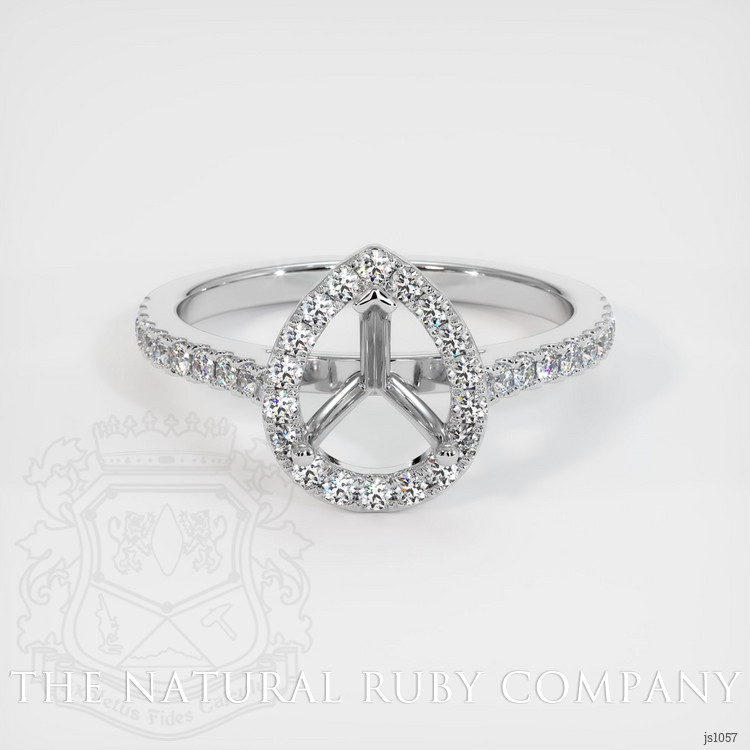 18K White Gold Pave Ring Setting