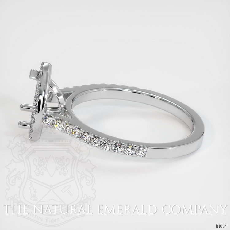 18K White Gold Pave Ring Setting