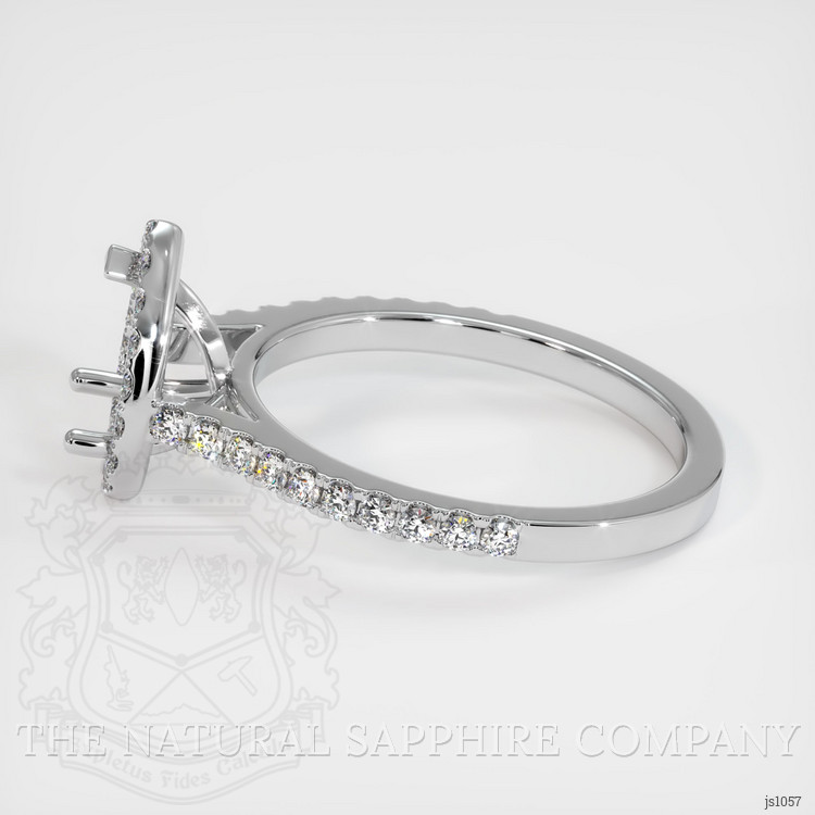 18K White Gold Pave Ring Setting