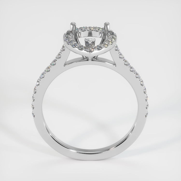 18K White Gold Pave Ring Setting