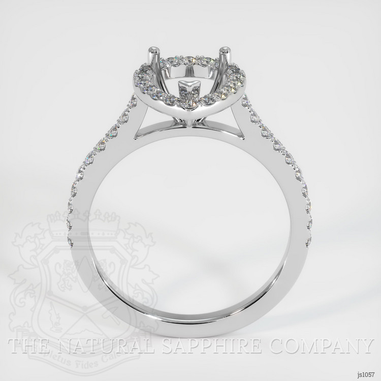 18K White Gold Pave Ring Setting