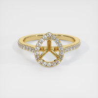 14K Yellow Gold Pave Ring Setting Image