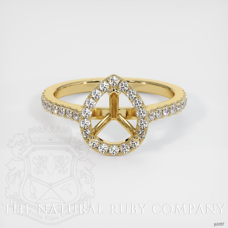 14K Yellow Gold Pave Ring Setting