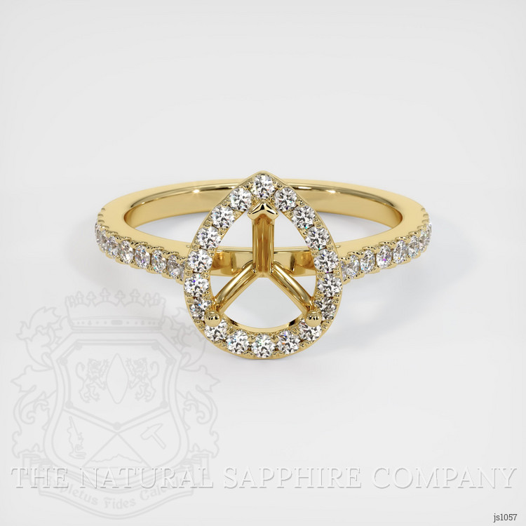 14K Yellow Gold Pave Ring Setting