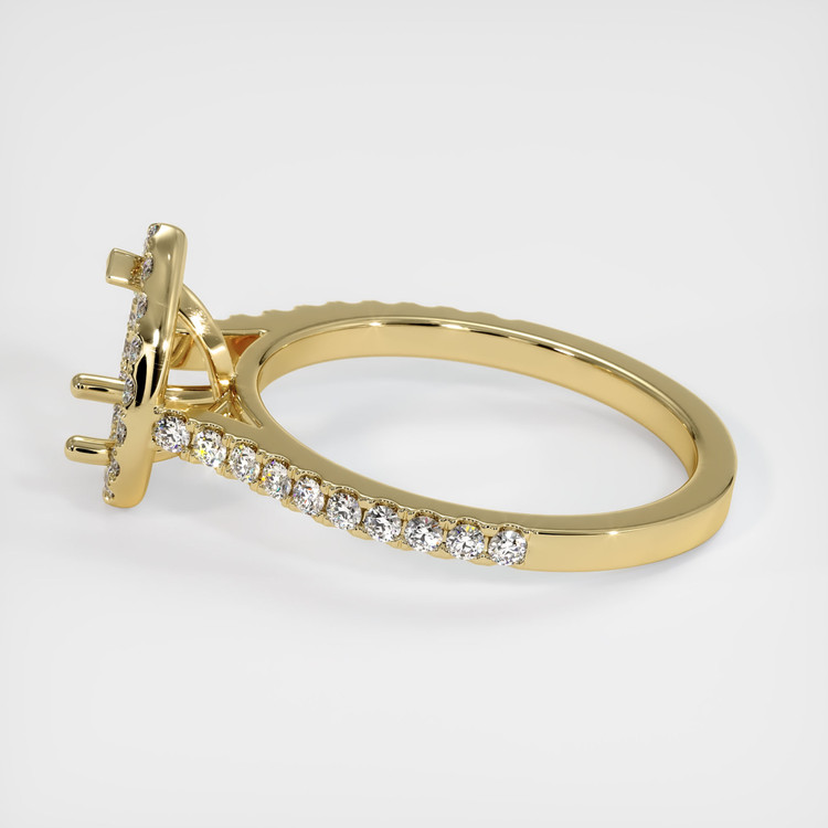 14K Yellow Gold Pave Ring Setting