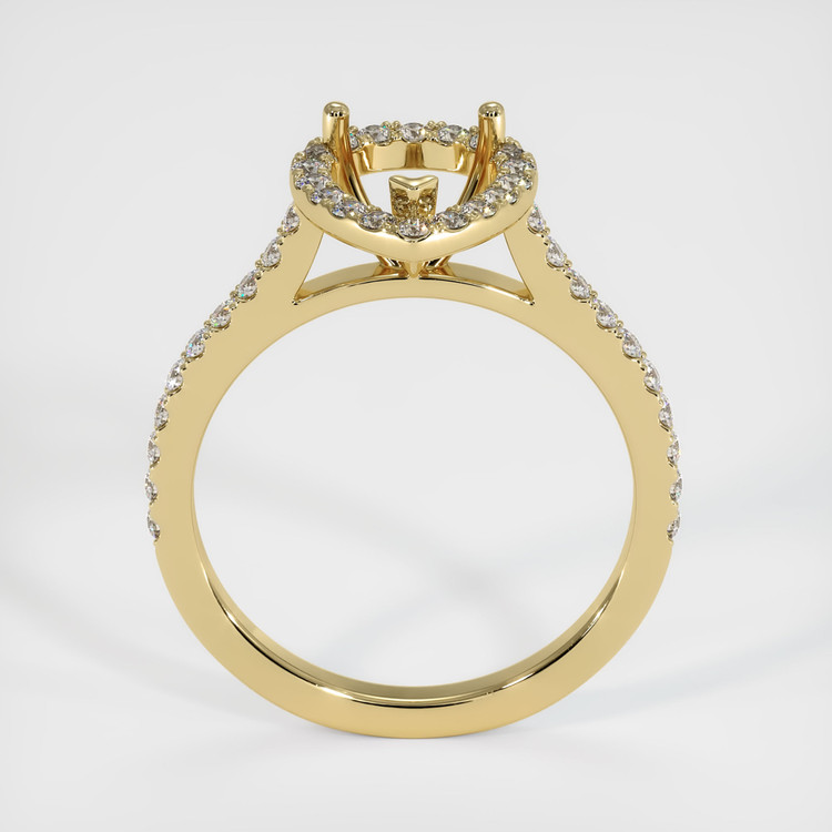14K Yellow Gold Pave Ring Setting