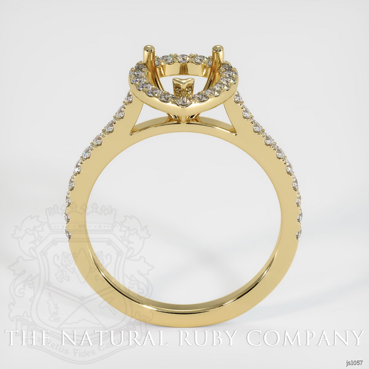 14K Yellow Gold Pave Ring Setting