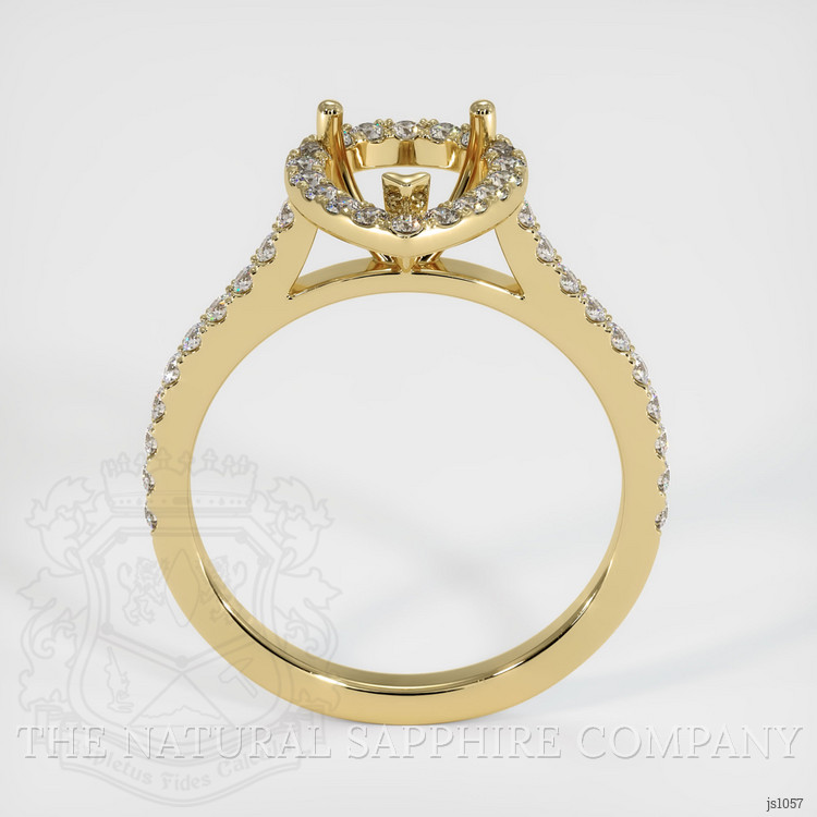 14K Yellow Gold Pave Ring Setting