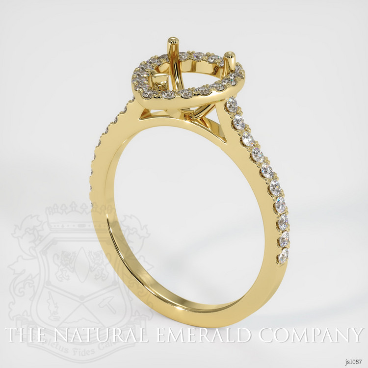 18K Yellow Gold Pave Ring Setting