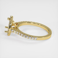 18K Yellow Gold Pave Ring Setting Image