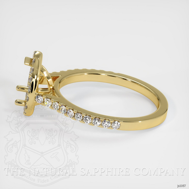 18K Yellow Gold Pave Ring Setting