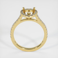 18K Yellow Gold Pave Ring Setting Image