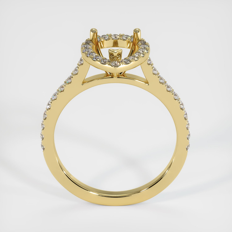 18K Yellow Gold Pave Ring Setting