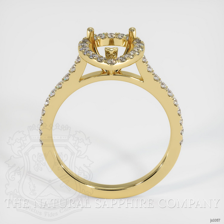18K Yellow Gold Pave Ring Setting