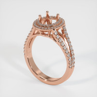 14K Rose Gold Pave Ring Setting Video