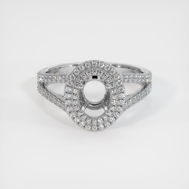10K White Gold Pave Ring Setting