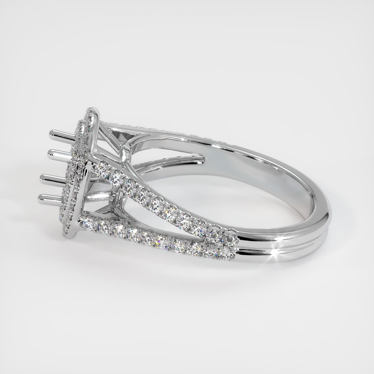 10K White Gold Pave Ring Setting