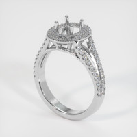 14K White Gold Pave Ring Setting Video