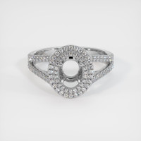 14K White Gold Pave Ring Setting Image