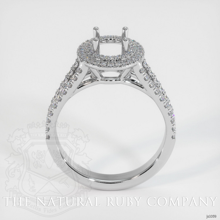 14K White Gold Pave Ring Setting