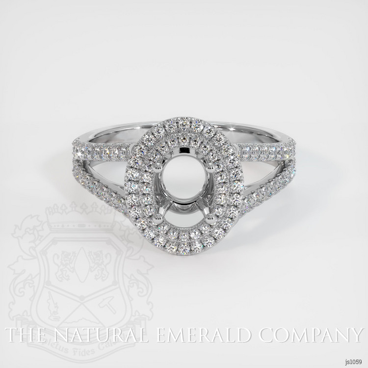 18K White Gold Pave Ring Setting