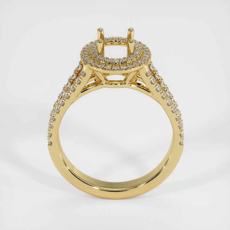 14K Yellow Gold Pave Ring Setting