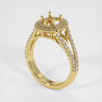 18K Yellow Gold Pave Ring Setting Video