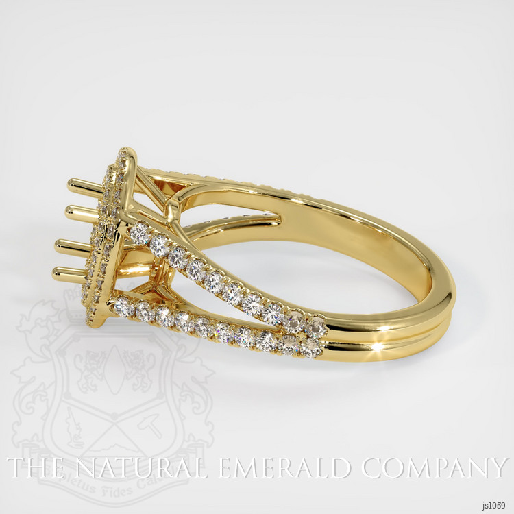 18K Yellow Gold Pave Ring Setting