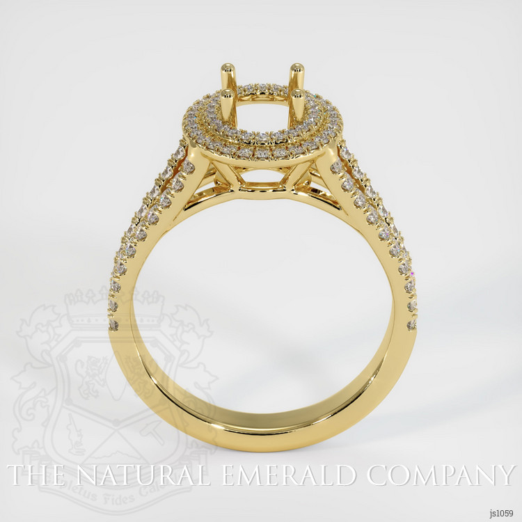 18K Yellow Gold Pave Ring Setting