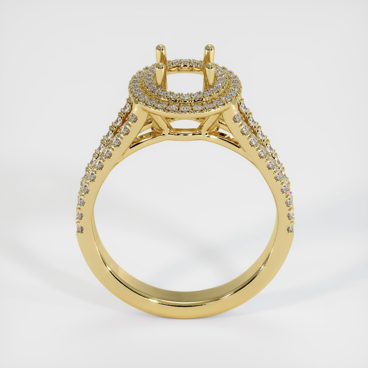 18K Yellow Gold Pave Ring Setting