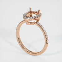 18K Rose Gold Pave Ring Setting Video