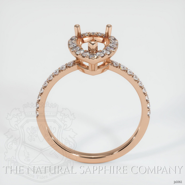 18K Rose Gold Pave Ring Setting