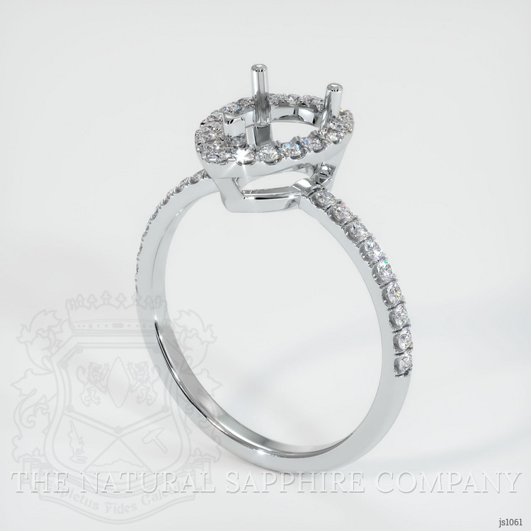 10K White Gold Pave Ring Setting