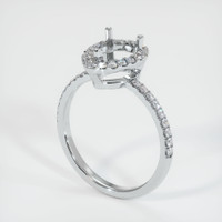 14K White Gold Pave Ring Setting Video