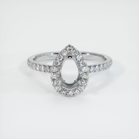 14K White Gold Pave Ring Setting Image