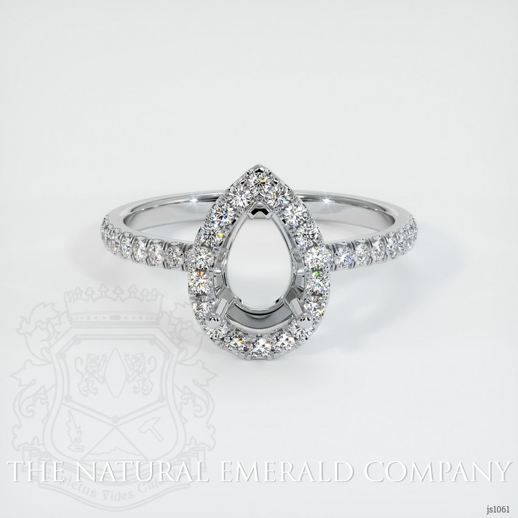 18K White Gold Pave Ring Setting