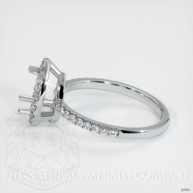 18K White Gold Pave Ring Setting