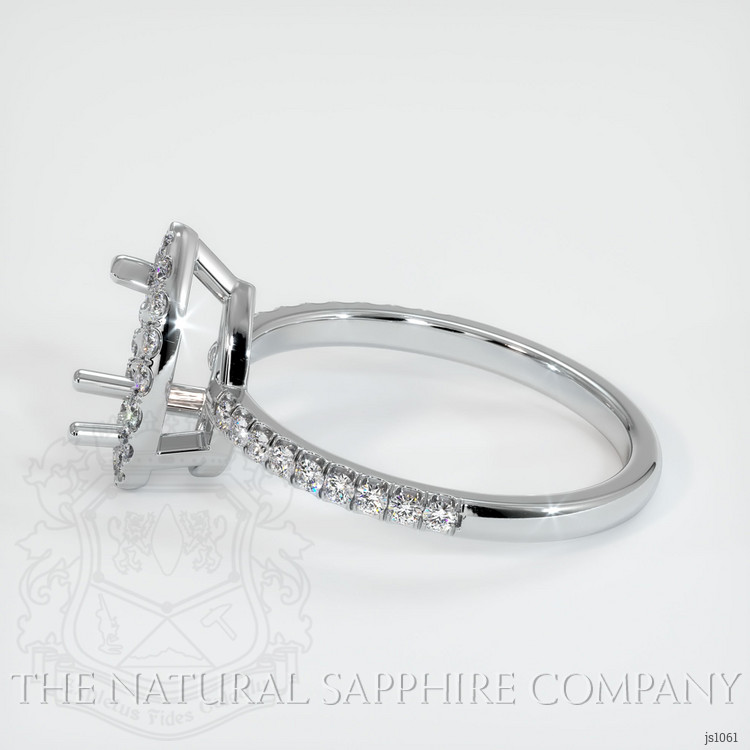 18K White Gold Pave Ring Setting