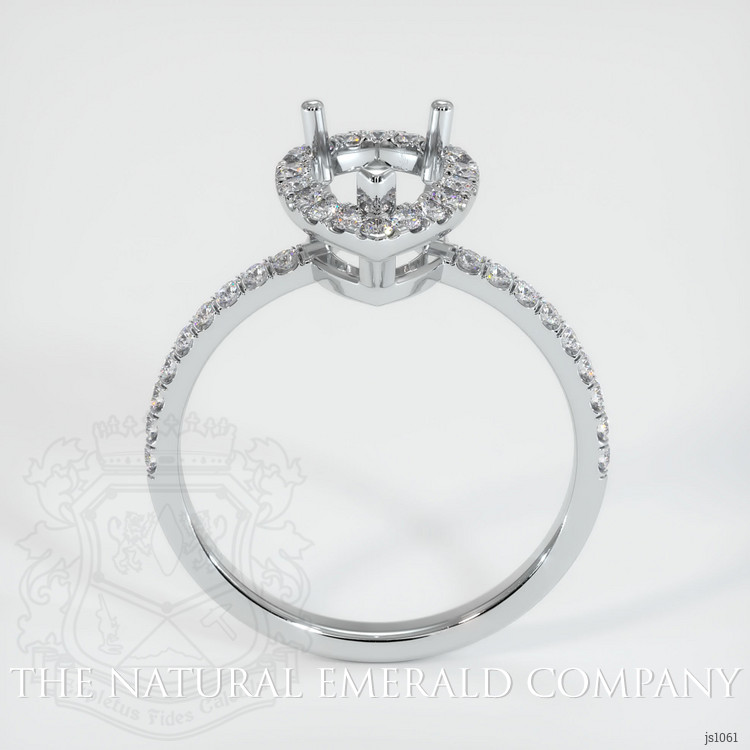 18K White Gold Pave Ring Setting
