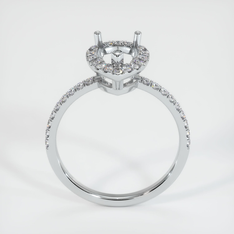 18K White Gold Pave Ring Setting