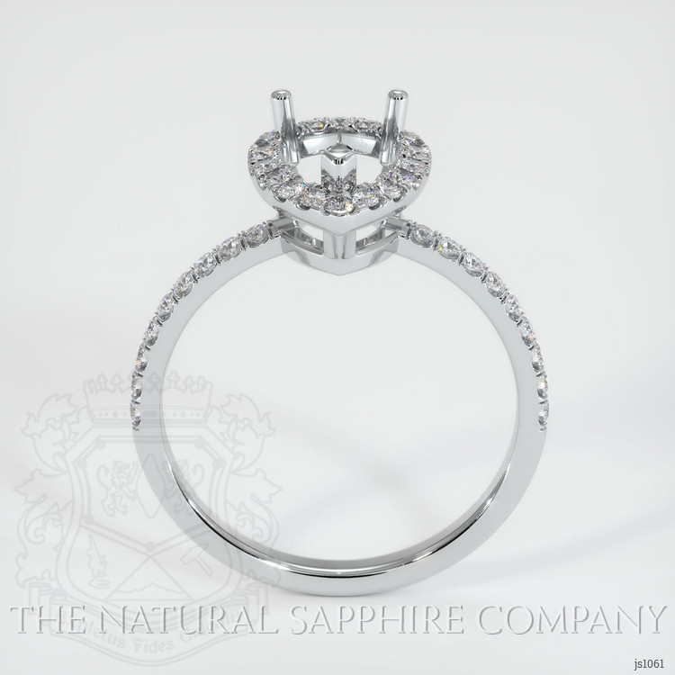 18K White Gold Pave Ring Setting