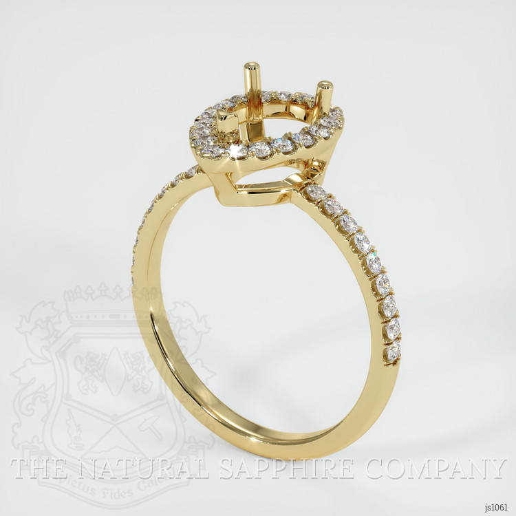 10K Yellow Gold Pave Ring Setting