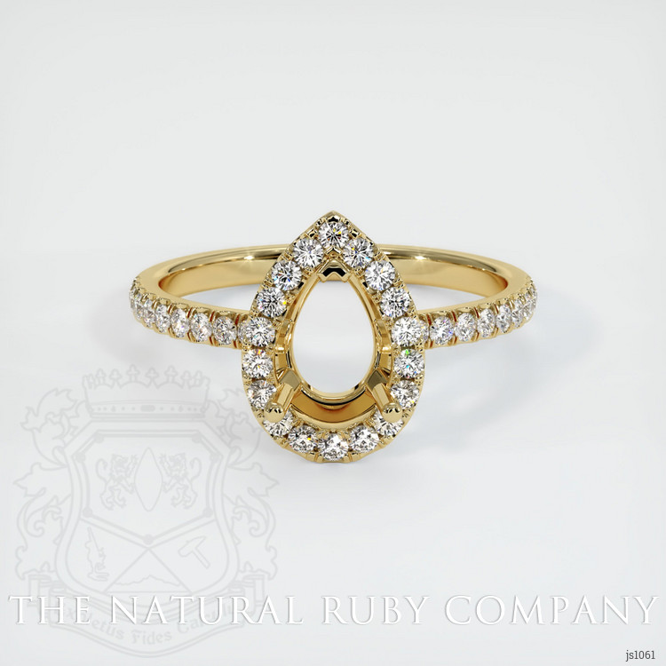14K Yellow Gold Pave Ring Setting
