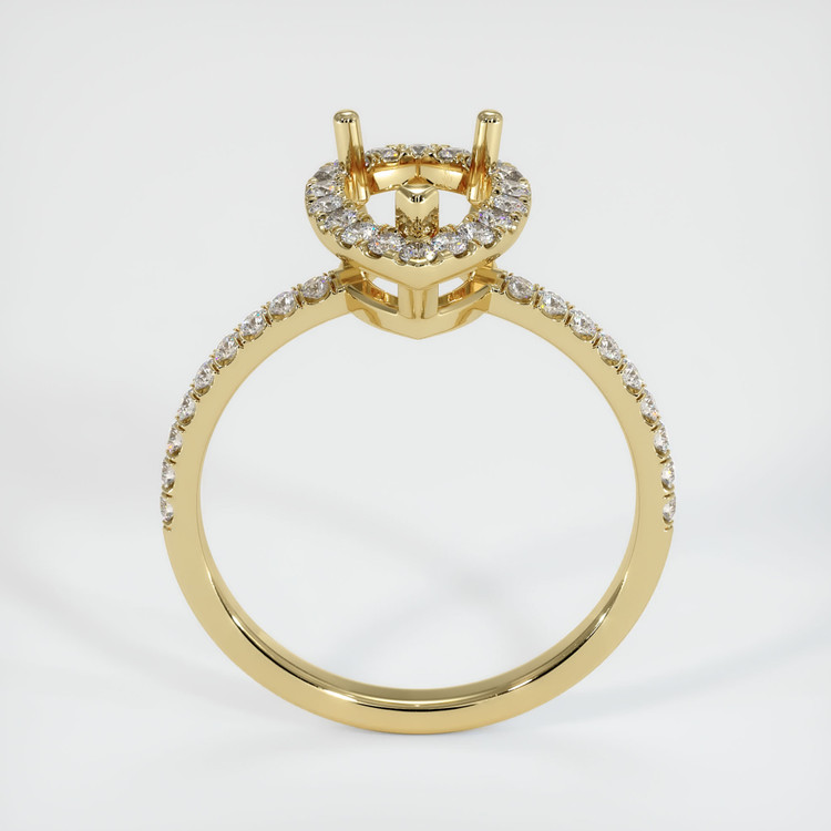 14K Yellow Gold Pave Ring Setting