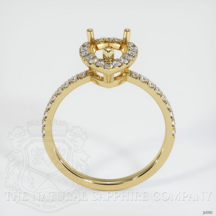 14K Yellow Gold Pave Ring Setting