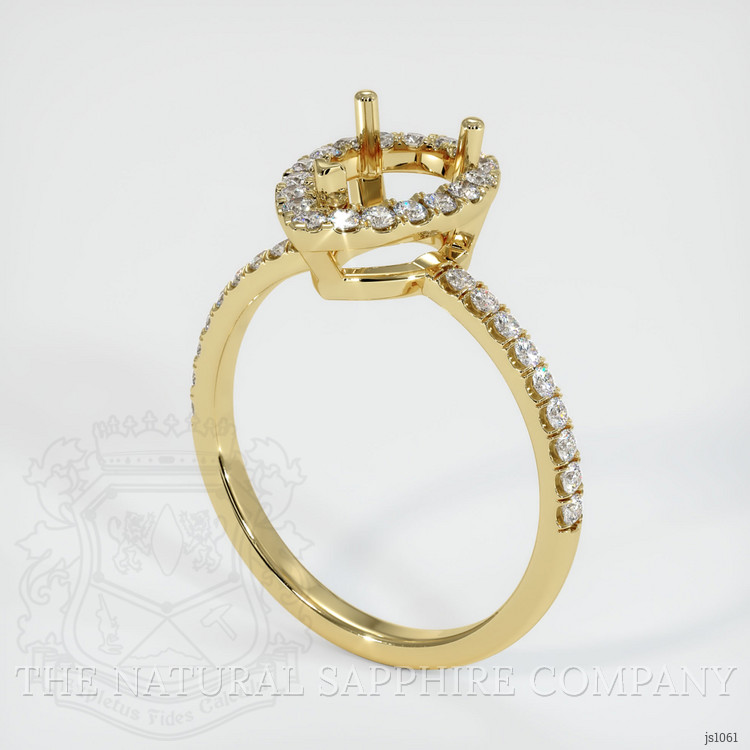 18K Yellow Gold Pave Ring Setting