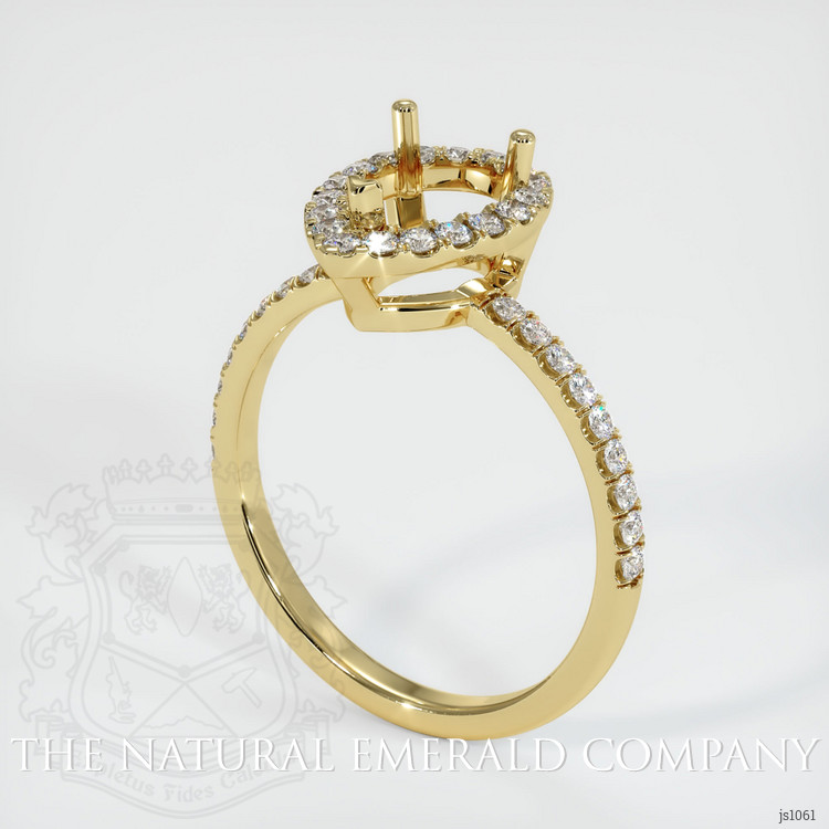 18K Yellow Gold Pave Ring Setting